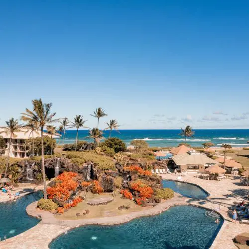 A panoramic view of Kauai Beach Resort & Spa