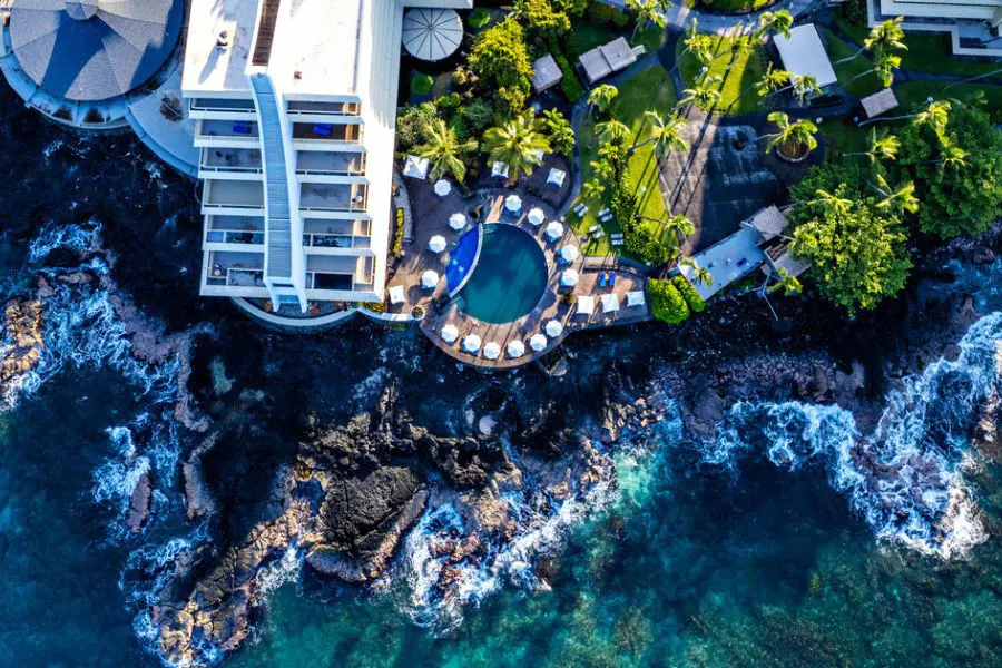 Enjoy oceanview and more from the luxury of your balcony at Royal Kona Resort