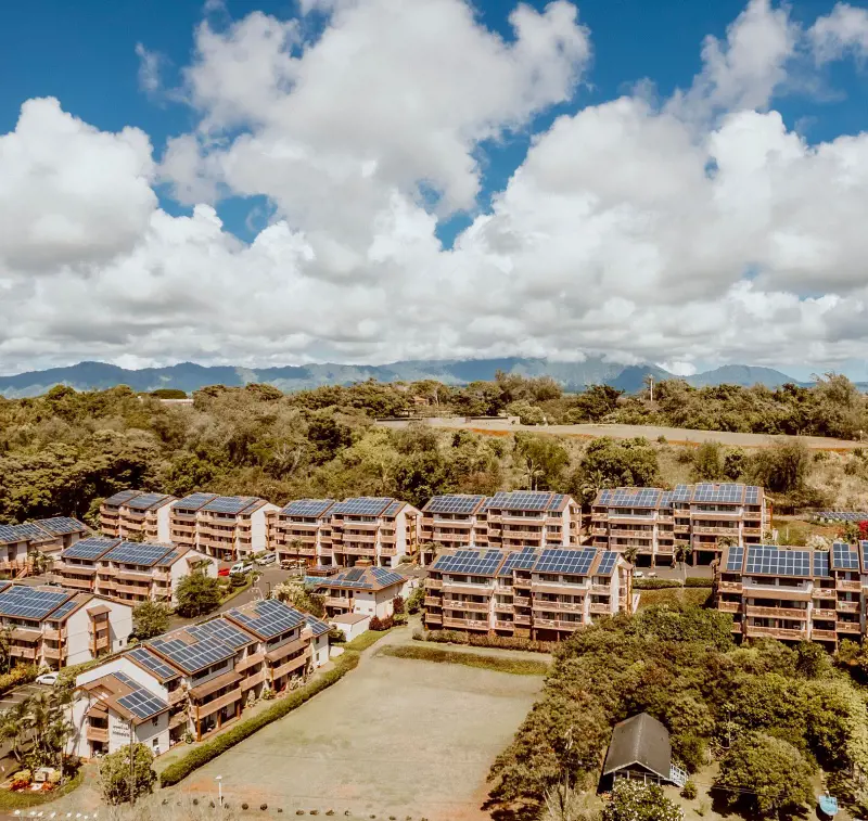 An ariel view of the Banyan Harbor Resort taken in May 2022