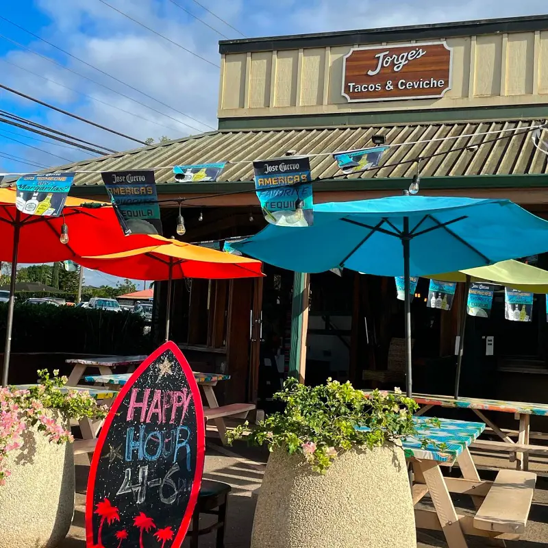 A tacos shop and eatery at Haleiwa Town Center in the North Shore, Oahu