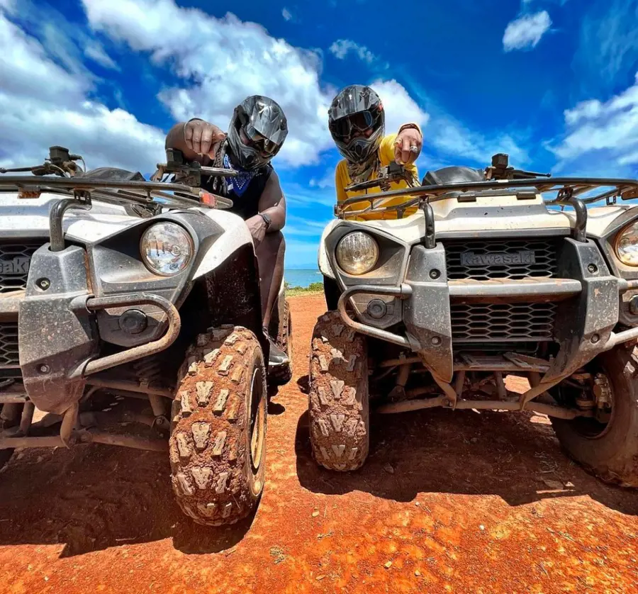 All Terrain Vehicle (ATV) tour with your buddies or family is fine way to enjoy your visit to the North Shore, Oahu