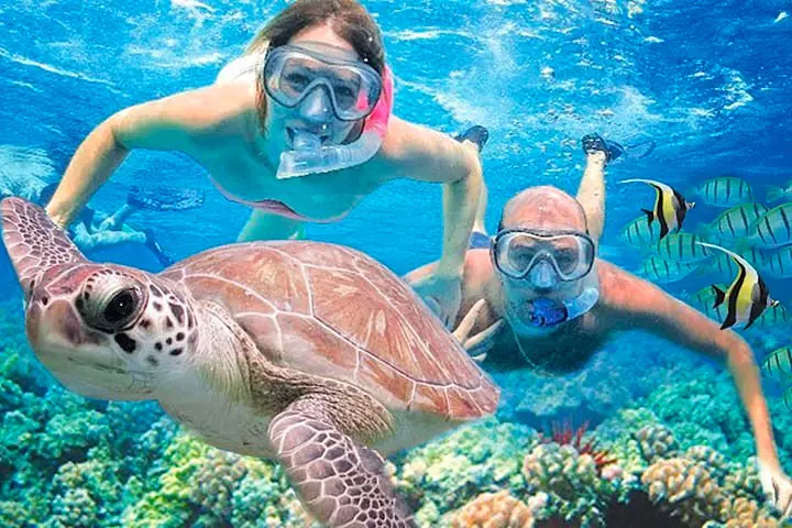 Snorkeling and swimming is a famous water activity in Hawaii