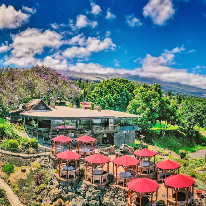 The majestic view of Kula Lodge Restaurant