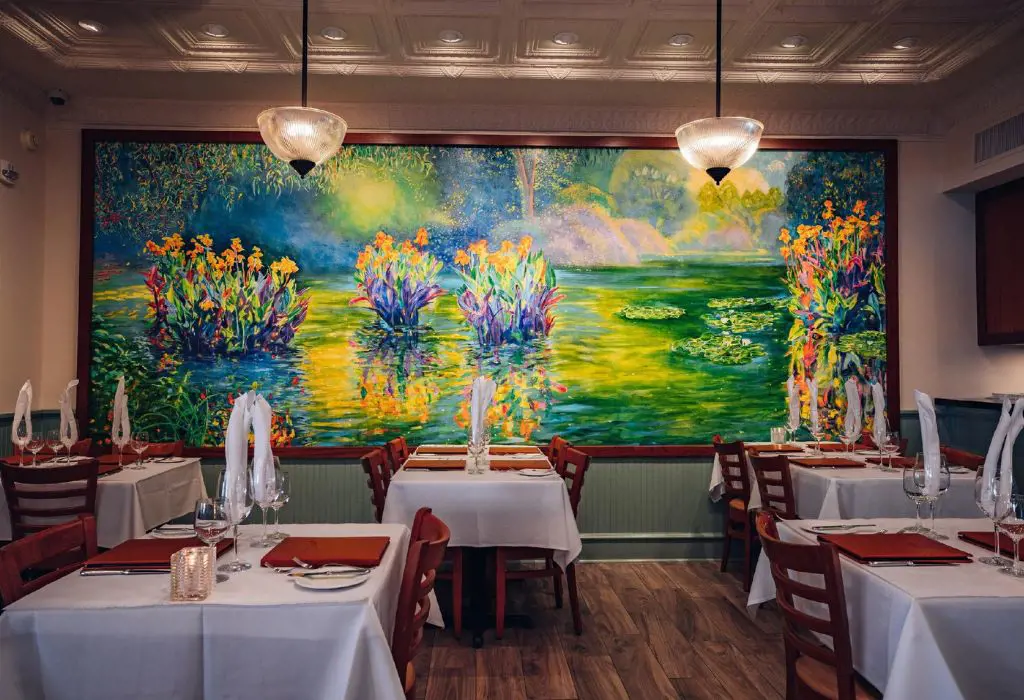 Lahaina Grill is among the Kaanapali Beach restaurants that offers artistic space, seafood, steak & Hawaiian specialties with wine.